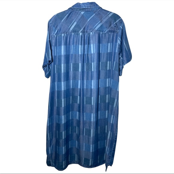 Cato Blue Short Sleeve Notched Collar Shirt Dress - Picture 3 of 4